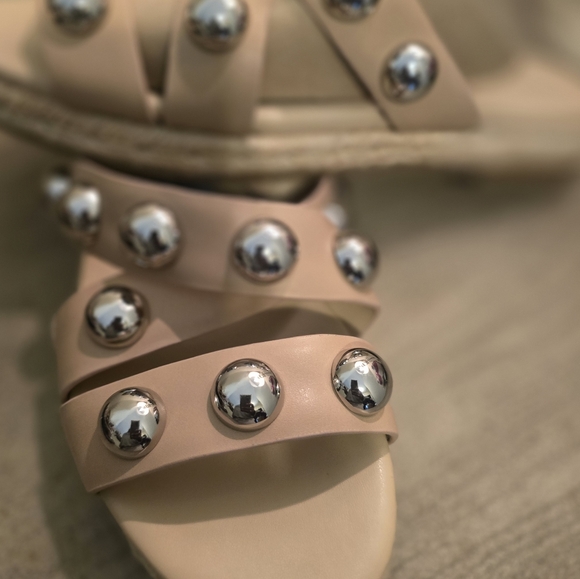 Marc Fisher Prisca Ball-Studded Espadrille Sandals - Picture 2 of 7